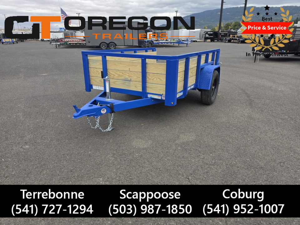 New 2027 Sure-Trac 5X8 Tube Top 3 Board Utility 3K GVWR *ROYAL BLUE
