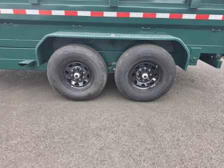 New 2027 Sure-Trac 7x14 Low Pro Scissor Dump 14K GVWR *FOREST GREEN