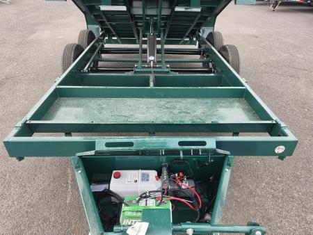 New 2027 Sure-Trac 7x14 Low Pro Scissor Dump 14K GVWR *FOREST GREEN