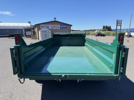 New 2027 Sure-Trac 7x14 Low Pro Scissor Dump 14K GVWR *FOREST GREEN