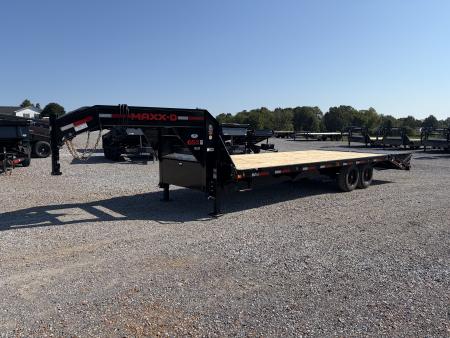 New 2027 MAXXD 102"X25' 17.5K Gooseneck Flatbed Trailer