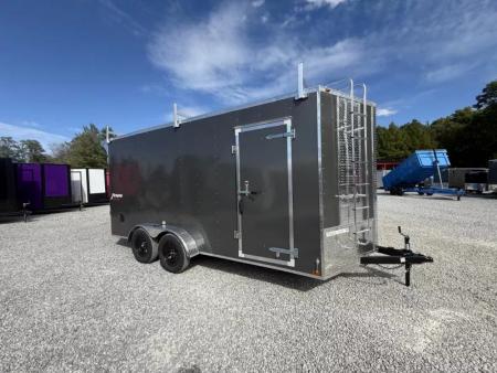 New 2027 Homesteader Trailer 7X16 OHV LADDER RACKS/RAMP DOOR (SPOILER) Cargo / Enclosed Trailer