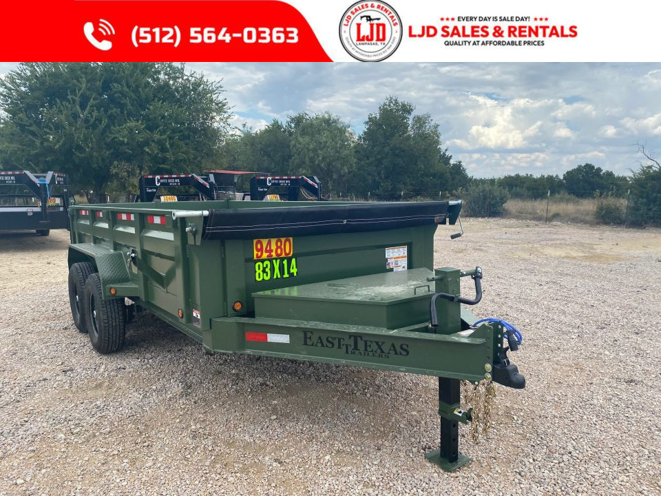 New 2027 East Texas - 83" x 14 - 14K GVWR Dump Trailer