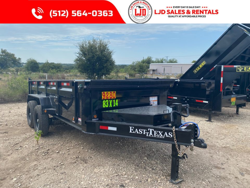 New 2027 East Texas - 83  x 14 - 14K GVWR Dump Trailer