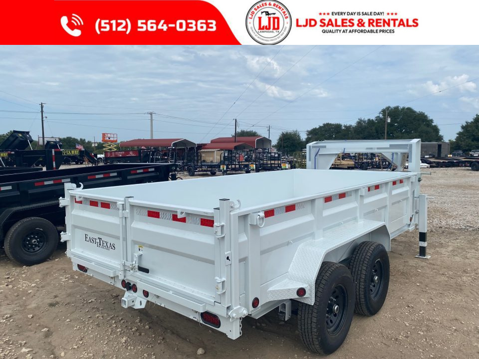 New 2027 East Texas - 83" x 14 - 14K GVWR Dump Trailer - Gooseneck