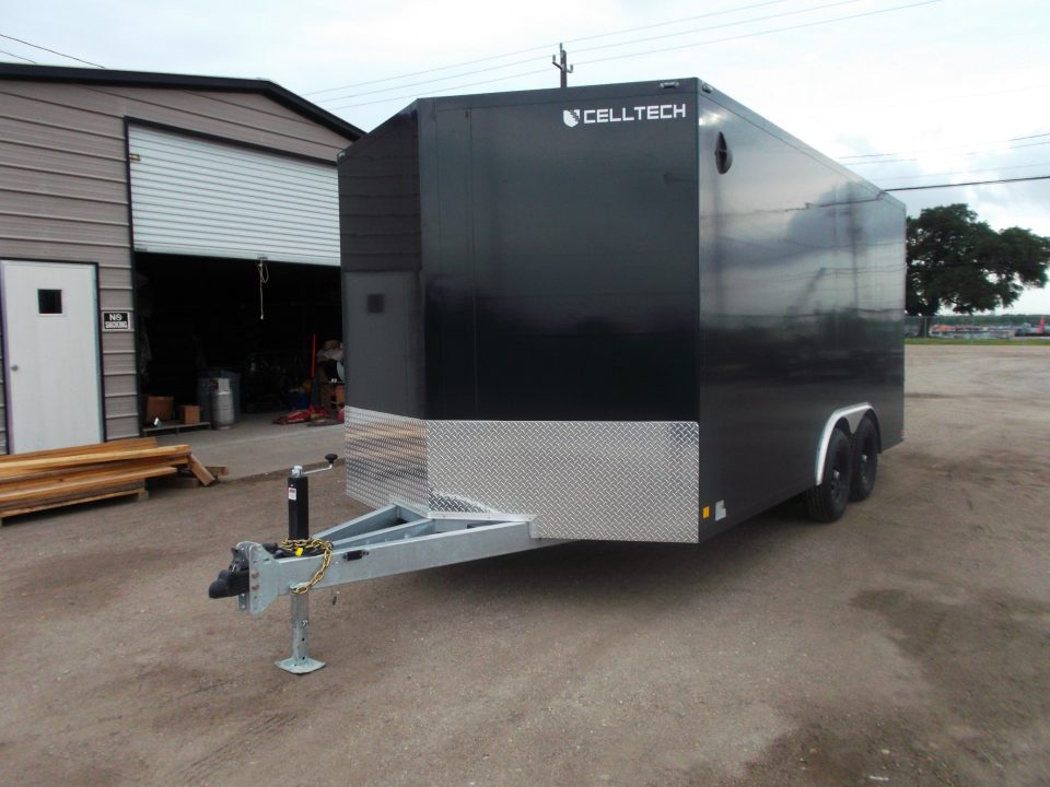 New 2026 Cell-Tech Trailers 8.5x16 Cargo Trailer / Enclosed Trailer / Construction Trailer / Industrial Trailer / 7ft Interior / 5200# Axles / E-Track / Black Screwless Exterior / Bulldog Coupler / HEAVY DUTY Cell Tech Walls and Floor