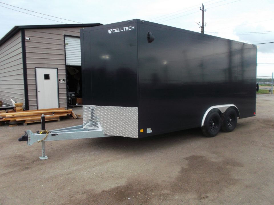 New 2026 Cell-Tech Trailers 8.5x16 Cargo Trailer / Enclosed Trailer / Construction Trailer / Industrial Trailer / 7ft Interior / 5200# Axles / E-Track / Black Screwless Exterior / Bulldog Coupler / HEAVY DUTY Cell Tech Walls and Floor