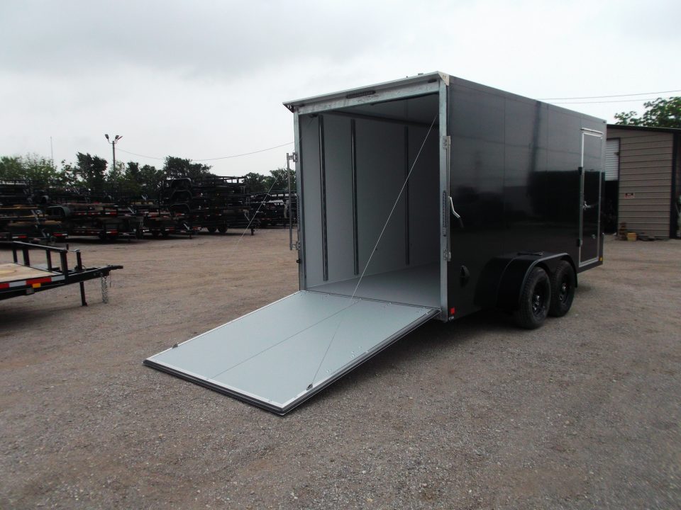 New 2026 Cell-Tech Trailers 7x16 Cargo Trailer / Construction Trailer / Industrial Trailer / 7ft Interior / 5200# Axles / Ramp / Black Screwless Exterior / E-Track / HEAVY DUTY Cell Tech Walls and Floor