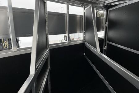 New 2026 Shadow White 3 Horse Bumperpull Slant Trailer / Livestock Trailer with Removable Dividers and Tack Room Horse Trailer