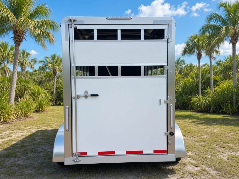 New 2026 Shadow White 3 Horse Bumperpull Slant Trailer / Livestock Trailer with Removable Dividers and Tack Room Horse Trailer