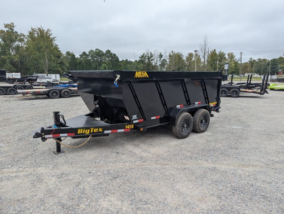 New 2027 Big Tex Trailers 7x16 TD Heavy Duty 15.4K Telescopic Dump w/ Slide-In Ramps & 4' Sides Dump Trailer