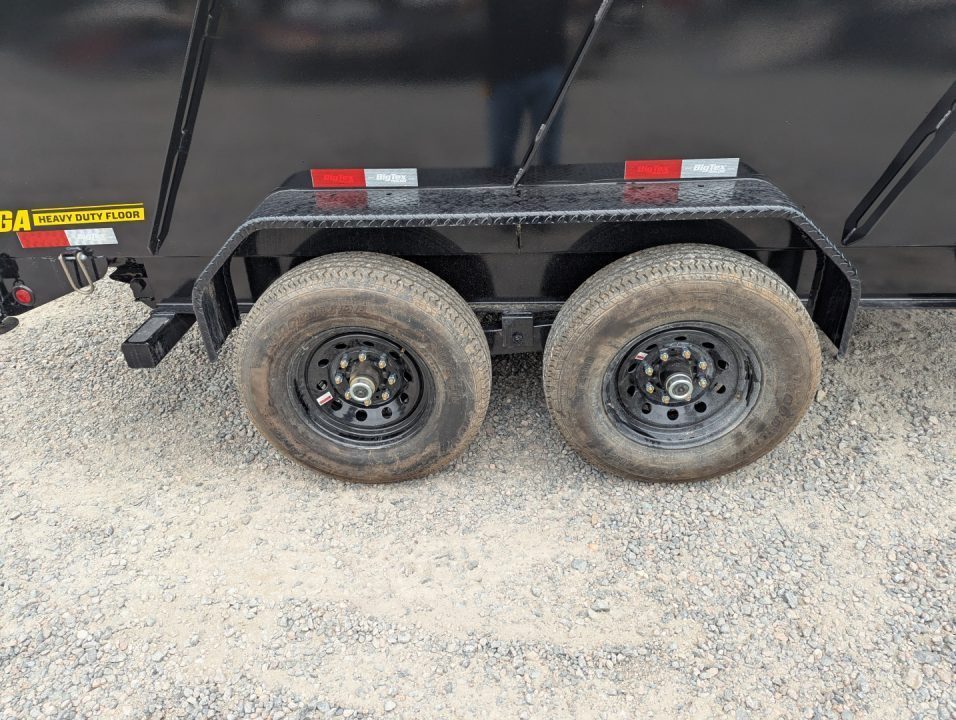 New 2027 Big Tex Trailers 7x16 TD Heavy Duty 15.4K Telescopic Dump w/ Slide-In Ramps & 4' Sides Dump Trailer