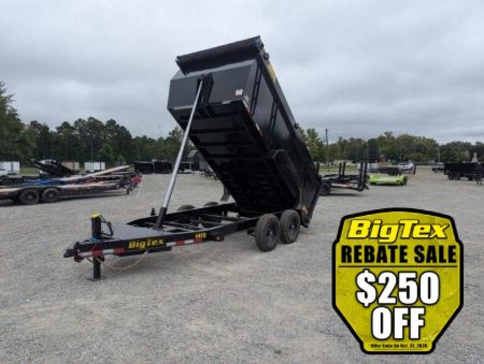 New 2027 Big Tex Trailers 7x16 TD Heavy Duty 15.4K Telescopic Dump w/ Slide-In Ramps & 4' Sides Dump Trailer