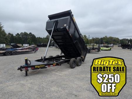 New 2027 Big Tex Trailers 7x16 TD Heavy Duty 15.4K Telescopic Dump w/ Slide-In Ramps & 4' Sides Dump Trailer