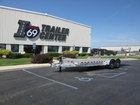 New 2026 H&H Trailers 7 x 24 Aluminum Electric Tilt Speed Loader H8224EXA-140 Car Hauler 14K / Hydraulic Jack / Toolbox / Winch Plate