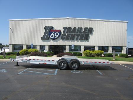 New 2026 H&H Trailers 7 x 24 Aluminum Electric Tilt Speed Loader H8224EXA-140 Car Hauler 14K / Hydraulic Jack / Toolbox / Winch Plate