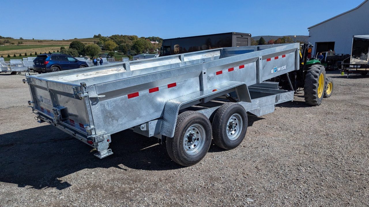 New 2027 BWise 6'9" x 16 Lo Pro GALVANIZED Equipment Dump
