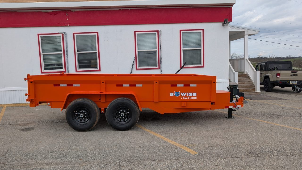 New 2027 BWise 6'9" x 14 HD Lo Pro Equipment Dump w/ Combo Gate