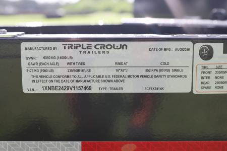 New 2027 7X24 Triple Crown Equipment Trailer