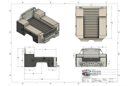New Martin Truck Bodies Aluminum Gooseneck Service Body DRW 8' SMOOTH APPEARANCE