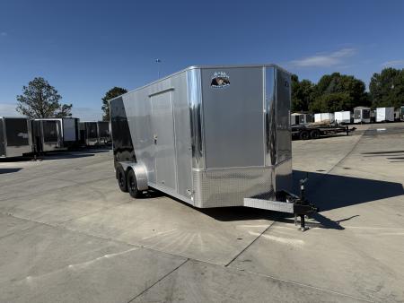 New LIGHT Hail New 2027 Bighorn R&M 7x16 + 2’V Nose SUPERIOR QUALITY Rear Ramp Enclosed Cargo Trailer