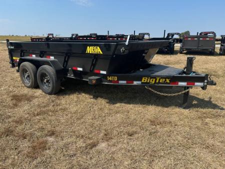 New 2027 Big Tex 83x14 Tandem 15.4K Telescopic Dump w/ 7 Gauge Floor & Slide In Ramps