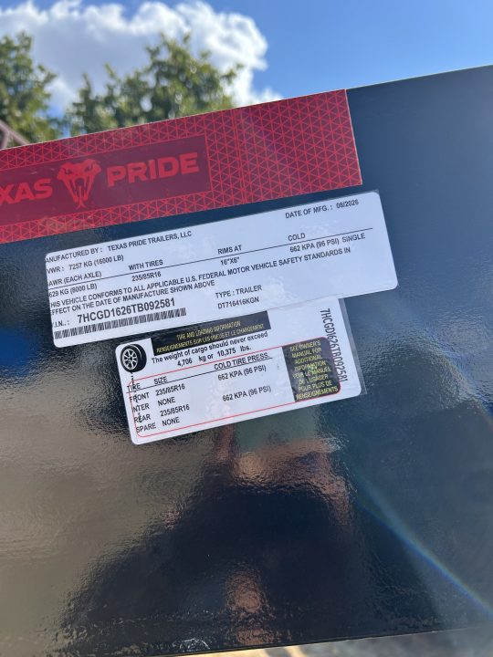 New 2026 Texas Pride Trailers Gooseneck 7x16x4 Tandem Axle-8K Axles- Dump Trailer -UPGRADES!!!