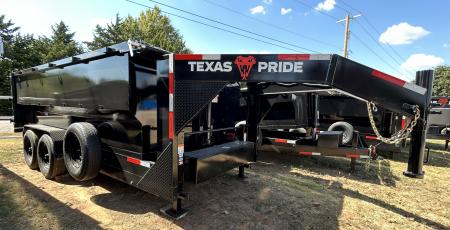 New 2026 Texas Pride Trailers Gooseneck 7x16x4 Tandem Axle-8K Axles- Dump Trailer -UPGRADES!!!