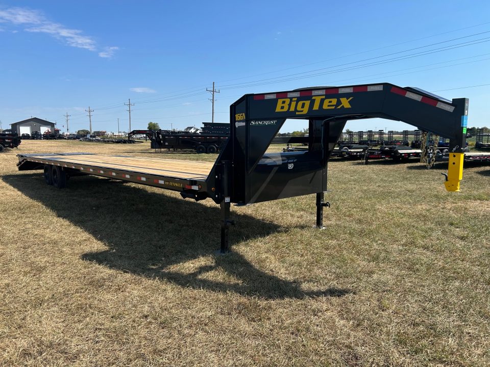 New 2027 Big Tex 102x40 Tandem 17.5K GN Flatbed w/ 5' Dove & Max Ramps
