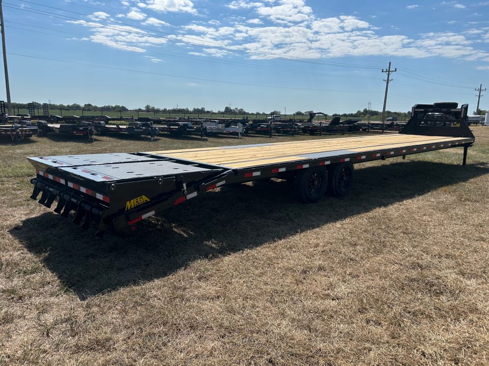 New 2027 Big Tex 102x40 Tandem 17.5K GN Flatbed w/ 5' Dove & Max Ramps