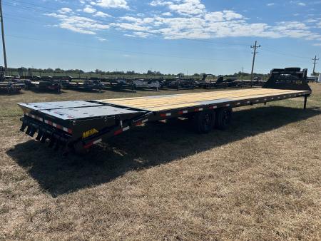 New 2027 Big Tex 102x40 Tandem 17.5K GN Flatbed w/ 5' Dove & Max Ramps