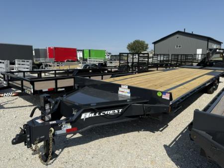 New 2027 Hillcrest Charcoal 102 x20'+5' 17.6k Bumper Pull Deckover Trailer