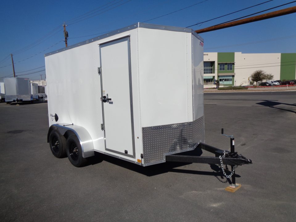 New 2027 Pace American - Out Back DLX - 6x12 V-Nose Tandem Axle 7k Cargo Trailer w/ Rear Ramp Door