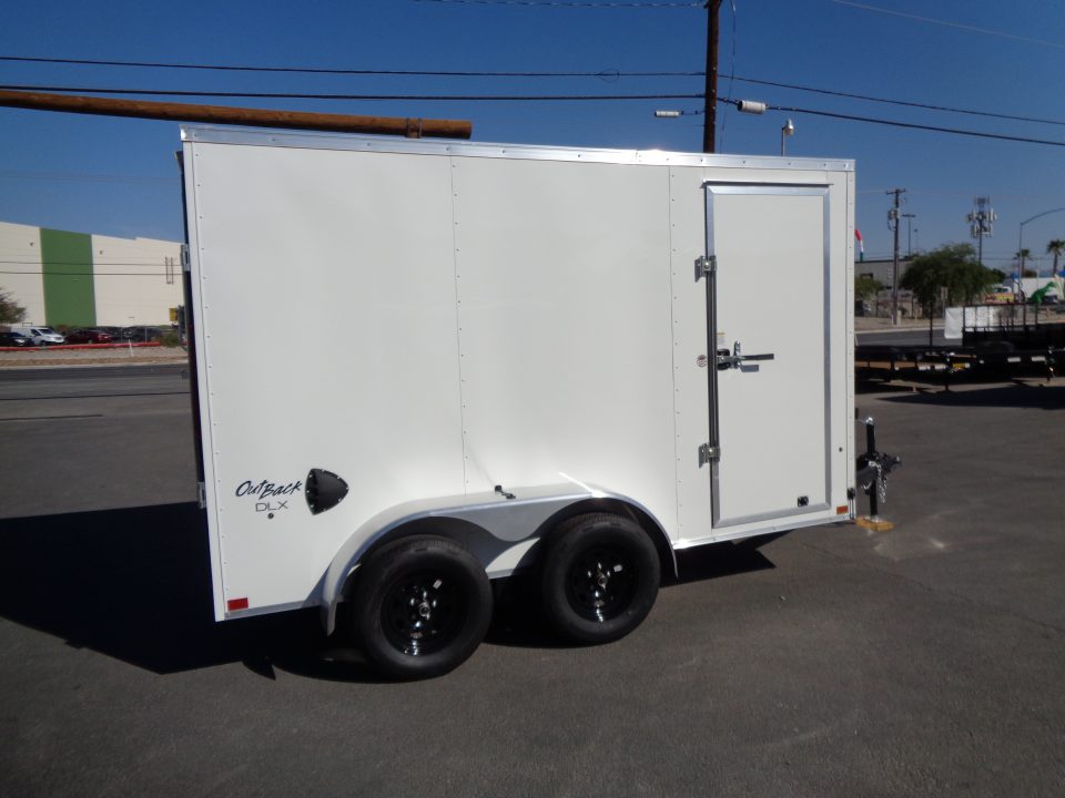 New 2027 Pace American - Out Back DLX - 6x12 V-Nose Tandem Axle 7k Cargo Trailer w/ Rear Ramp Door