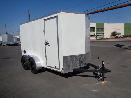 New 2027 Pace American - Out Back DLX - 6x12 V-Nose Tandem Axle 7k Cargo Trailer w/ Rear Ramp Door