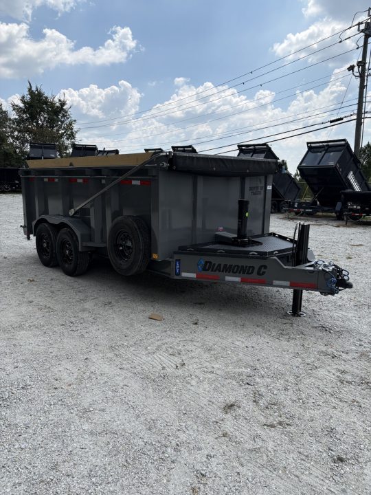 New 2027 Diamond C 82x14' Dump, 44" Sides, 7 Gauge, 3-Way Gate, Ramps LPT207