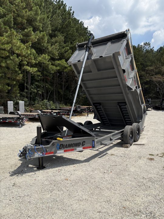New 2027 Diamond C 82x14' Dump, 44" Sides, 7 Gauge, 3-Way Gate, Ramps LPT207
