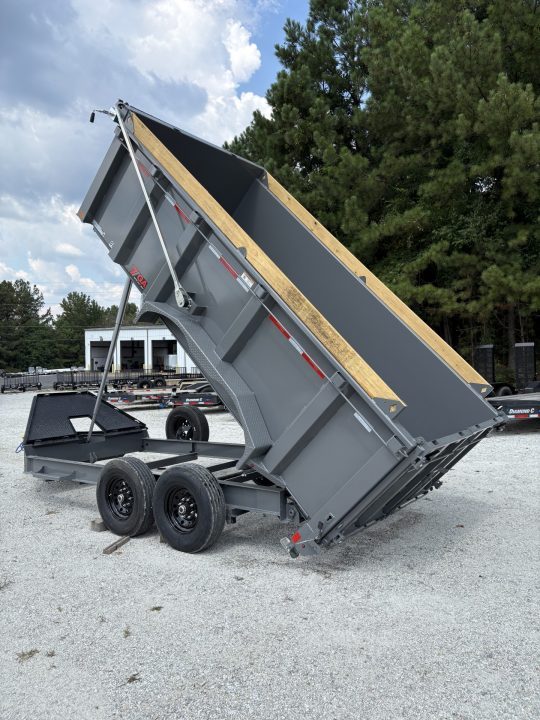 New 2027 Diamond C 82x14' Dump, 44" Sides, 7 Gauge, 3-Way Gate, Ramps LPT207