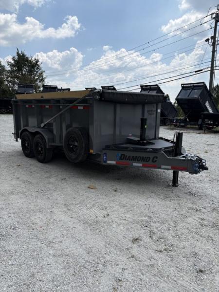New 2027 Diamond C 82x14' Dump, 44" Sides, 7 Gauge, 3-Way Gate, Ramps LPT207