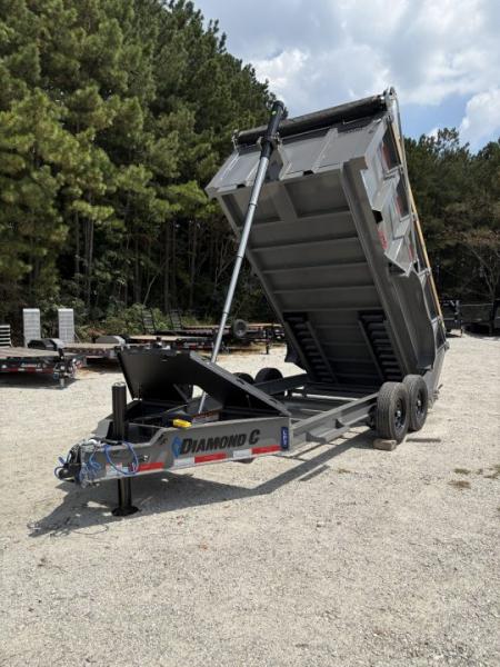 New 2027 Diamond C 82x14' Dump, 44" Sides, 7 Gauge, 3-Way Gate, Ramps LPT207