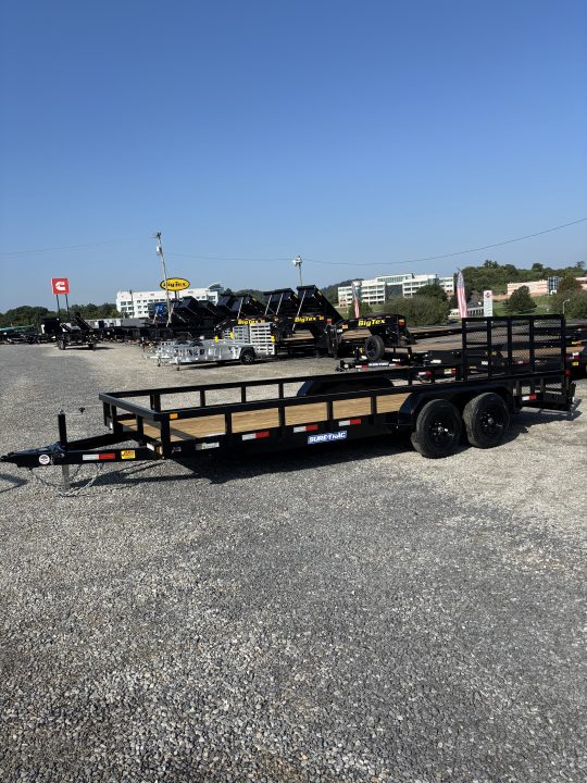 New 2027 Sure-Trac 7x20 (18+2) Fully Tubular Beavertail Utility Trailer