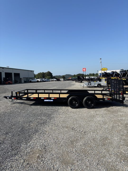 New 2027 Sure-Trac 7x20 (18+2) Fully Tubular Beavertail Utility Trailer