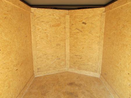 New 2027 Covered Wagon Trailers 4x6 Single Axle Cargo Trailer / Enclosed Trailer / LEDs / .030 Black Semi-Screwless Exterior / Bed Lined Frame and Tongue / Black Out Package