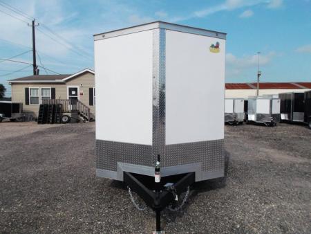 New 2027 Covered Wagon Trailers 7x14 Cargo Trailer / Enclosed Trailer / 7ft Interior / Extra Wide Ramp / 48" RV Door / .080 White Skin