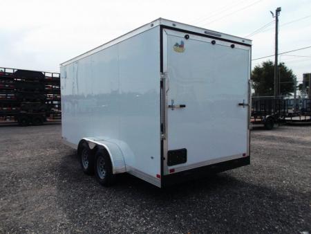 New 2027 Covered Wagon Trailers 7x14 Cargo Trailer / Enclosed Trailer / 7ft Interior / Extra Wide Ramp / 48" RV Door / .080 White Skin