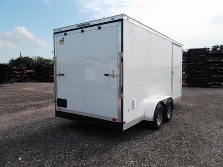 New 2027 Covered Wagon Trailers 7x14 Cargo Trailer / Enclosed Trailer / 7ft Interior / Extra Wide Ramp / 48" RV Door / .080 White Skin