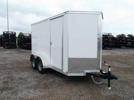 New 2027 Covered Wagon Trailers 6x12 Cargo Trailer / Enclosed Trailer / 6'6" Interior / Extra Wide Ramp / RV Door / .080 White Exterior / (4) D-Rings