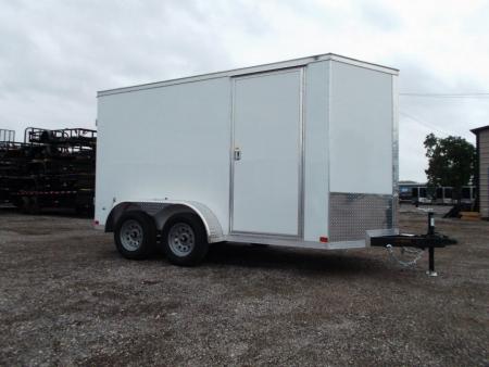 New 2027 Covered Wagon Trailers 6x12 Cargo Trailer / Enclosed Trailer / 6'6  Interior / Extra Wide Ramp / RV Door / .080 White Exterior / (4) D-Rings