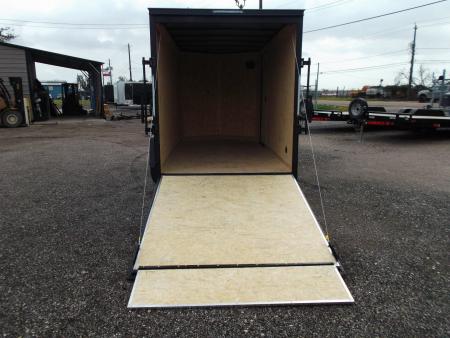 New 2027 Covered Wagon Trailers 6x10 Cargo / Enclosed Trailer / 6'6" Interior / Extra Wide Ramp / RV Side Door / LEDs / .030 Silver Semi-Screwless Exterior / Black Out Package