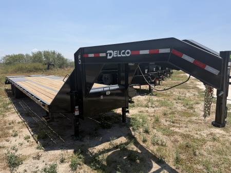 New 2027 Delco Trailers 102x32ft Gooseneck Flatbed Trailer 20k